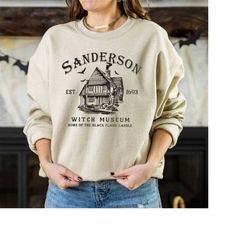 Sanderson Witch Museum Sweatshirt, Black Flame Candle Sweater, Hocus Pocus , Halloween Witch Shirt , Halloween Shirt, Sa