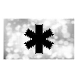Medical Clipart: Basic Blank Black Star of Life Symbol for Emergency Medical Services / EMT, Medic, Nurse - Digital Down