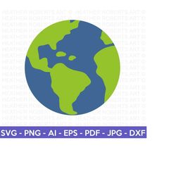 Earth SVG, Layered Earth SVG, Planet SVG, Globe svg, World svg, Cut File for Cricut, Sublimation Files