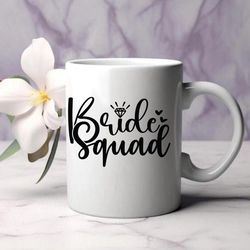 bride squad mug, bridesmaid proposal, wedding party favor mug