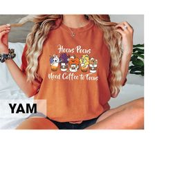 Comfort Colors Hocus Pocus Need Coffee To Focus Shirt , Halloween Witch Shirt , Coffee Lover Halloween, Sanderson Sister
