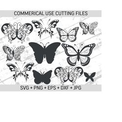 Butterfly SVG, Butterfly Files for Cricut, Butterfly Bundle SVG Files, Butterfly SVG Layered, Butterfly Clipart, Butterflies Svg, Silhouette