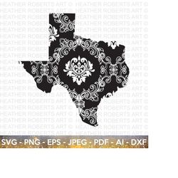 Texas Pattern Design SVG, Texas Svg, Texas Clipart, Texas Silhouette, Texas Shape svg, Texas Design Svg, Cut File Cricut