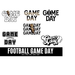 Game Day Football Svg | Football Design Commercial Use Digital Designs | Silhouette Cut Files | Football Stitches Svg | for Cutting Machine