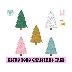 Christmas Doodle Tree Clipart, Retro Christmas svg, tree svg, Christmas clipart svg, Christmas vibes svg, Christmas tree, sublimation design