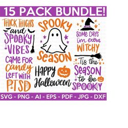 Halloween Colored SVG Bundle, Halloween Vector, Witch Svg, Ghost Svg, Witch Shirt SVG, Halloween Shirt svg, Cut Files fo