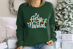 Feliz Navidad Shirt Png, Spanish Merry Christmas Shirt Png,  Christmas lights Shirt Png, Christmas   Family Matching, Cu