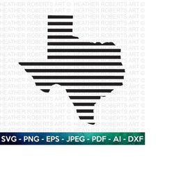 Texas Stripe Pattern Design SVG, Texas Svg, Texas Clipart, Texas Silhouette, Texas Shape svg, Texas Design Svg, Cut File