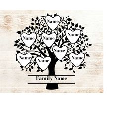 Family tree svg 8 members, Custom family tree svg 8 names, Family reunion svg, Family tree clipart, cricut svg, svg files for silhouette