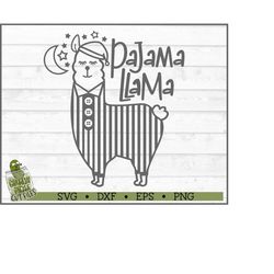 Pajama Llama V1 SVG File, dxf, eps, png, LLama svg, Kids svg, Pajamas svg, Cricut svg, Silhouette Cameo svg, Cutting Fil