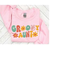 Groovy Aunt svg, Groovy aunt svg cut file - Retro aunt design - Hippie svg png - Flower power png - Groovy sublimation