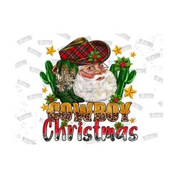 Christmas Cowboy Santa Sublimation Design,Merry Christmas Png,Santa Claus,Cowboy Png,Christmas Sublimations,Cactus,Count