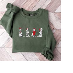 Christmas Dog Sweatshirt, Dalmatian Dog Shirt, Christmas Crewneck Sweatshirt, Dog Owner Christmas Gift, Christmas Sweate