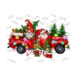 Merry Christmas Santa Gnome Truck Png Sublimation Design, Christmas Png, Christmas Truck Png, Christmas Gnome Png, Santa
