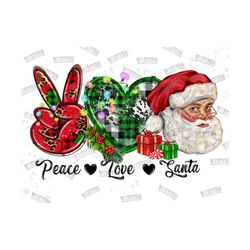 Peace Love Santa Png Sublimation Designs,Peace Love Santa,Santa Claus Png ,Merry Christmas,Peace Love Xmas,Instant Downl