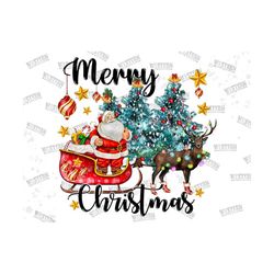 Merry Christmas Santa Png Sublimation Design,Merry Christmas Png, Christmas Santa Png, Christmas tree Png, Noel Png,Deer