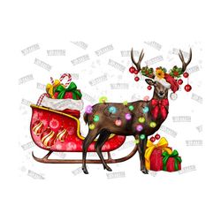 Christmas Deer Png Sublimation Design, Christmas Animal Png, Deer Christmas Png ,Merry Christmas, Western Christmas Png,