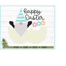 Easter Gnome Hatched Egg SVG File, dxf, eps, png, Spring Gnome svg, Gnome svg, Easter svg, Cricut SVG, Silhouette svg, C