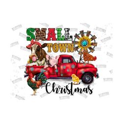 Small Town Christmas Png, Merry Christmas Y'all, Small Town Girl,Merry Christmas,Truck Png, Western Png, Windmill Png,
