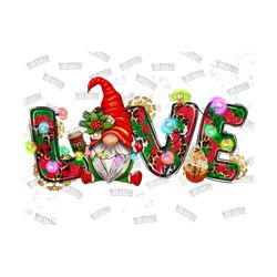 Love Christmas Gnome Png, Love Christmas, Christmas Sublimation Design, Digital Download, Gnome Png,Sublimation,Christma