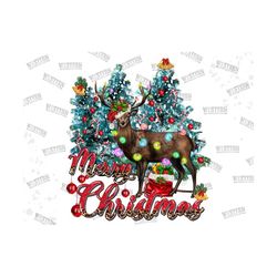 Merry Christmas Deer Png Sublimation Design,Christmas Deer Png, Merry Christmas Png, Christmas Animal Png, Western Png,