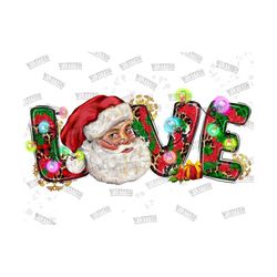 Love Christmas Png Sublimation Design, Christmas Png, Merry Christmas Png, Glitter Christmas Png, Santa Claus Png, Xmas,