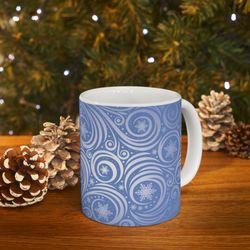 Artic Swirls Hot Cocoa Mug Exploring Winters Beauty this Holiday Season