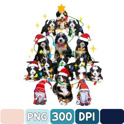 Bernedoodles As Christmas Tree Png, Dog Christmas Png, Dog Christmas Tree Png, Sublimation Designs Downloads