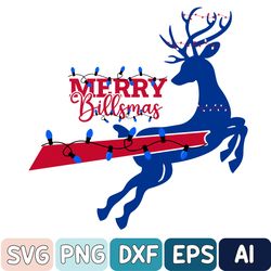 Merry Christmas Svg, Christmas Svg, Christmas Football Svg, Christmas Gift, Reindeer Crew, Xmas Svg