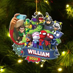 Personalized Spidey And His Amazing Friends Ornament, Spiderman Ornament, Spidey Christmas Ornament