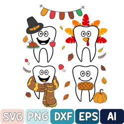 Thanksgiving Dental Squad Svg, Cute Dentist Squad Svg, Dentist Dental Hygienist Autumn Svg, Thanksgiving Svg