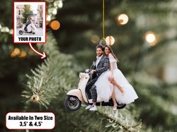 custom wedding photo ornament, custom couple photo ornament xmas, christmas shape ornament acrylic