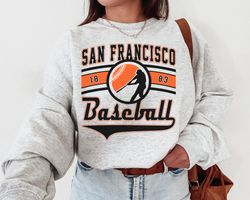 Vintage San Francisco Giant Crewneck Sweatshirt T-Shirt, Giants EST 1883 Sweatshirt, San Francisco Baseball Game Day, Re
