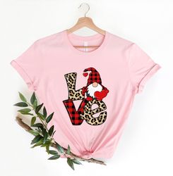 Love Heart Gnome Valentines day Shirt Png,  Happy Valentines Day Shirt Png, Leopard Cheetah Valentines day, womens Shirt