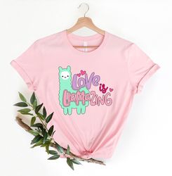 Love is Llamazing Valentines Day Shirt Png, Cute Llama Valentines day Shirt Png Happy Valentines Day Shirt Png, baby gir