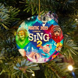 Custom Name Christmas Ornament, Sing Ornament, Sing 2 Ornament