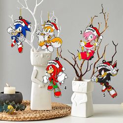 Custom Sonc Ornament, Sonc The Hedgehog 2023, Sonc And Friends Christmas
