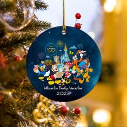 Personalized Family Ornament, Disney Wish 2023, Disney 100 Year Ornament