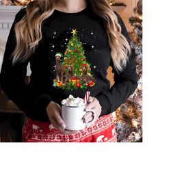 Doberman Dog Christmas Tree Funny T Shirt, Doberman Christmas Sweater,Doberman Christmas Sweatshirt, Christmas Doberman