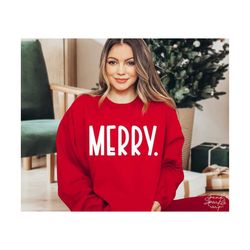 Merry Christmas SVG, PNG, Christmas Svg, Merry Svg, Cute Christmas Shirt Svg, Be Merry Svg, Merry And Bright Svg