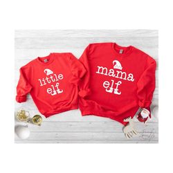 Mama Elf Little Elf SVG, PNG, Mommy and Me Christmas Shirt Bundle Ssvg, Mama Svg, Family Christmas Matching Svg, Christmas Shirt Bundle Svg