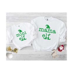 Mama Elf Mini Elf SVG, PNG, Mommy and Me Christmas Shirt Bundle Ssvg, Mama Svg, Family Christmas Matching Svg, Christmas Shirt Bundle Svg