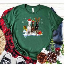 Cute Christmas Lights Doberman Dog Shirt, Christmas Doberman Dog Shirt,  Doberman sweatshirt, brown doberman, doberman g