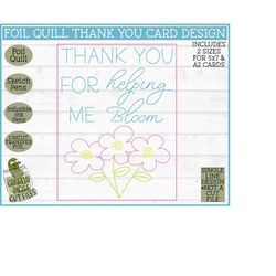 Foil Quill Thank You Card svg, Single Line svg, Sketch svg, Foil Quill Design, Foil Quill Thank You svg, Laser Engraving