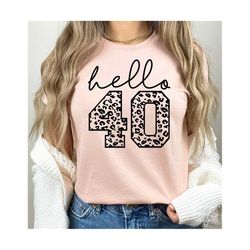 40th Birthday SVG, PNG, Hello Forty Svg, 40th Birthday Shirt Svg, Forty And Fabulous Svg, Forty Svg, Forty-Licious Svg, Forty Birthday Svg