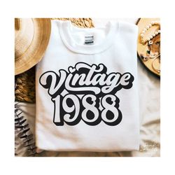 35th Birthday SVG, PNG, 1988 Birthday Svg, Vintage 1988 Svg, 35 Birthday Shirt Svg, Vintage 1988 Birthday Svg, Limited Edition 1988