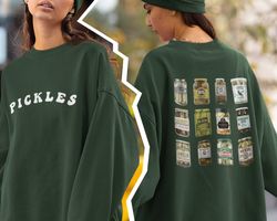 Vintage Canned Pickles Sweatshirt, Pickle Lovers Sweatshirt T-Shirt, Canning hot peppers, Refrigerator pickles, National