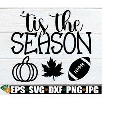 Tis The Season, 'Tis The Season, Fall svg, Thanksgiving svg, 'Tis The Season SVG, Fall Decor svg, Fall Shirt svg, Fall, Halloween svg, dxf
