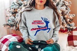 Merry Billsmas Sweatshirt, Buffalo Bills Hoodie, Christmas Football Gift, Christmas Bills Mafia, Reindeer Crew, Xmas Swe