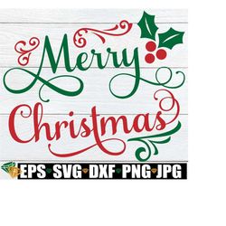 Merry Christmas, Christmas Sign svg, Christmas svg, Christmas Door Sign svg, Christmas Card PNG, Christmas Decoration SVG, Mistletoe svg